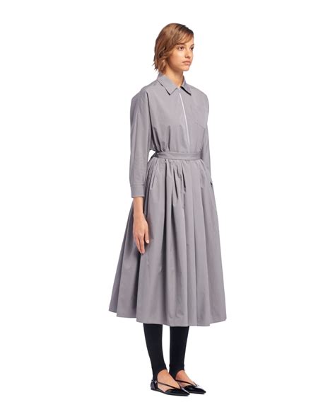 prada poplin compac dress|Jacquard poplin dress .